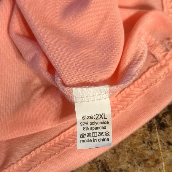 Women Light Pink Tank Top Cami Undershirt Wide Strap Summer Medium Stretch 2xl - Picture 8 of 9